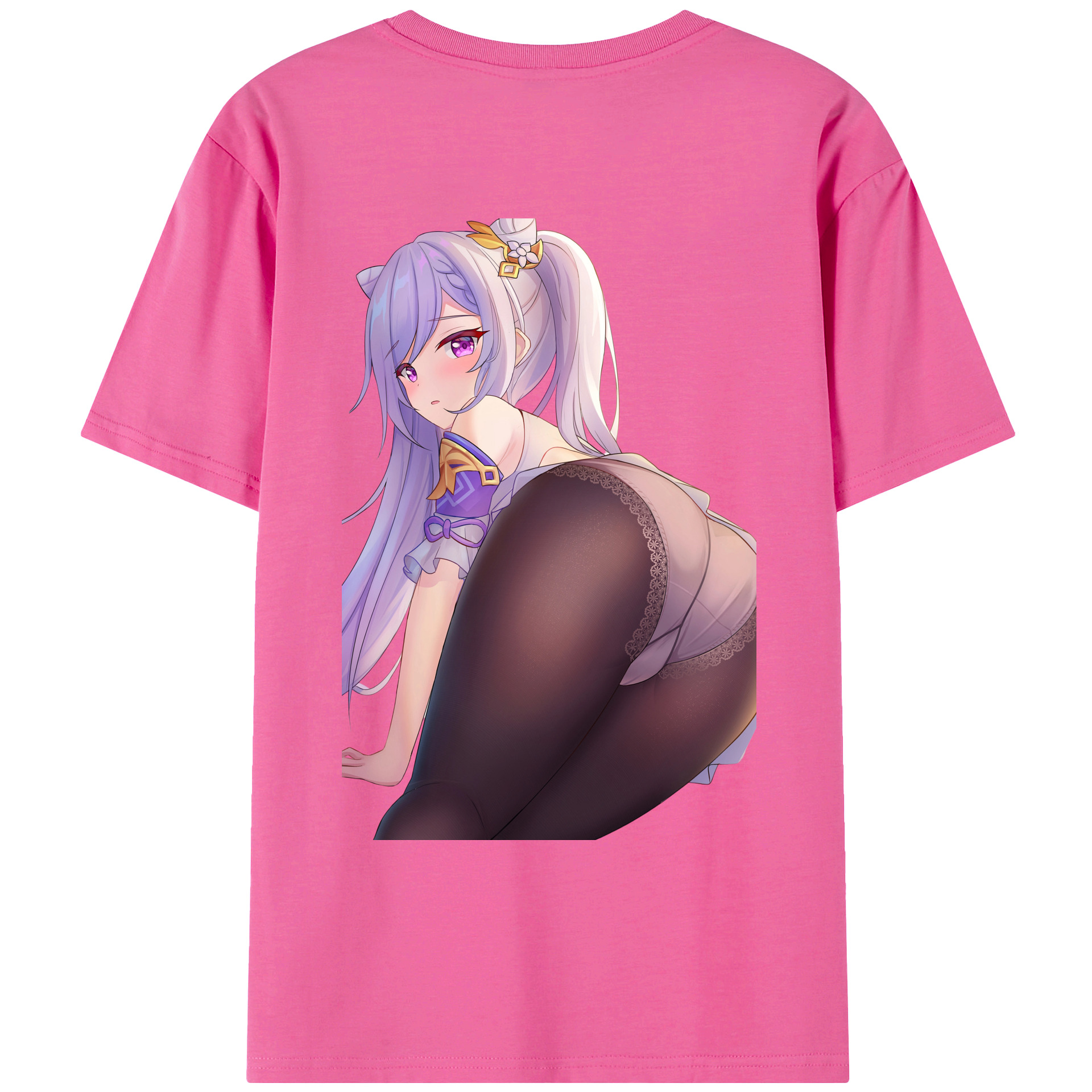げんし神 刻晴 こくせい genshin Kokusei レディース半袖Tシャツ(バックプリント)